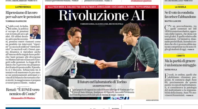 Stampa tre pagine su Italian Tech.